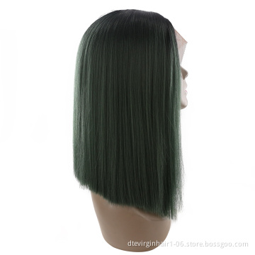 DTL special wig100% synthetic hair machine made women honey silk straight heat resistant soft synthetic wig